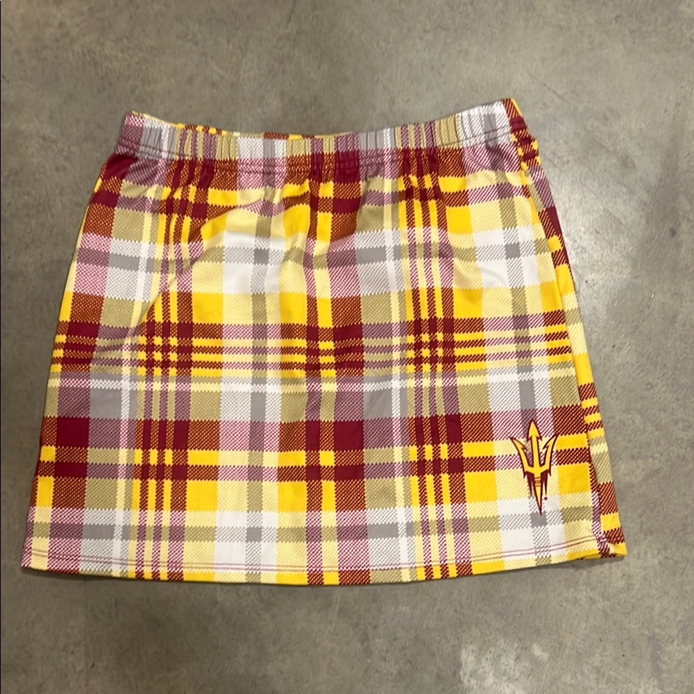 Plaid Yellow and Red Women's Skirt